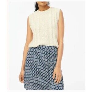 J CREW Size 4 Pleated Mini Skirt Accordion Pleat Mini Lined Print CC844 $98 New